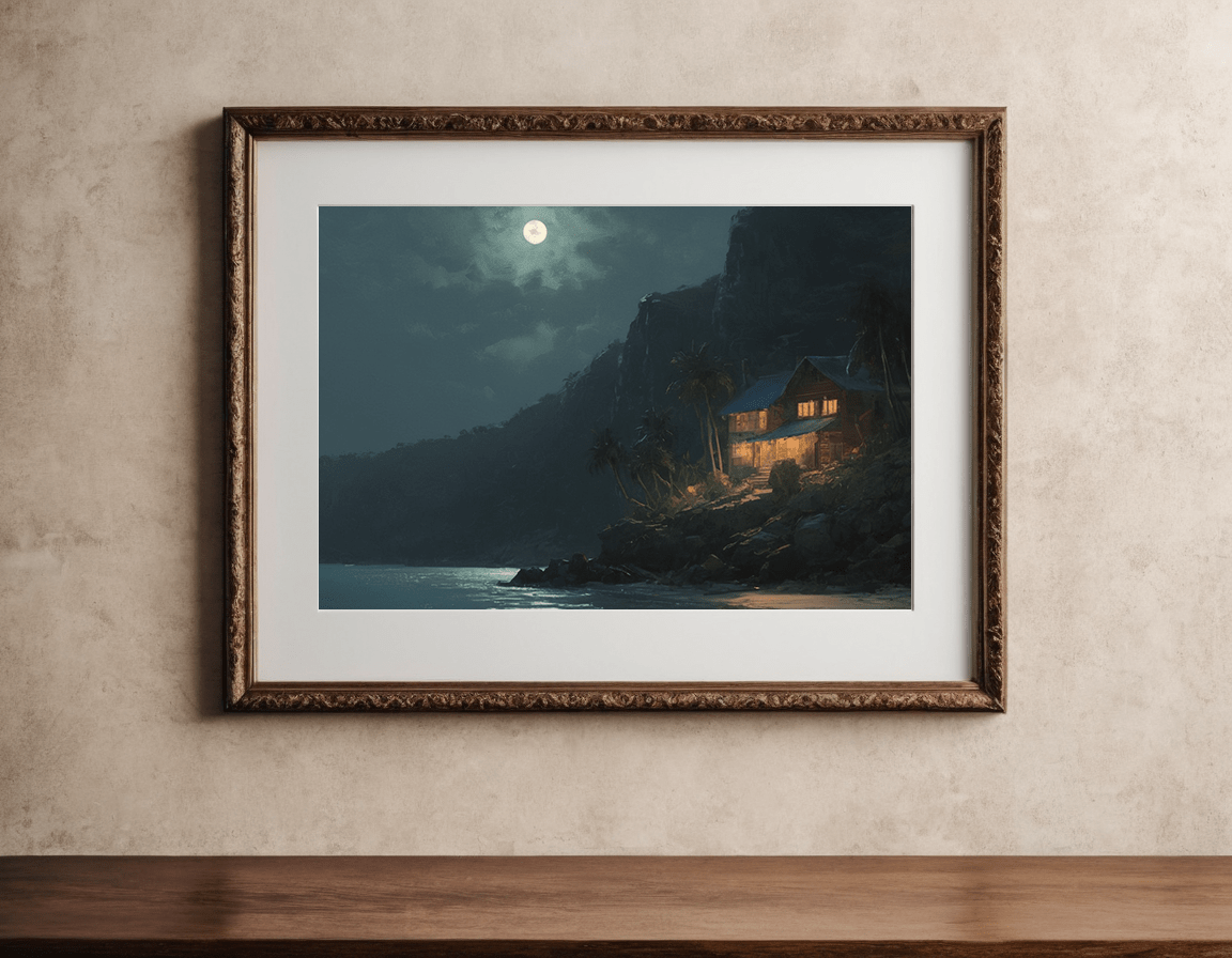 Beach at night - Timba Art