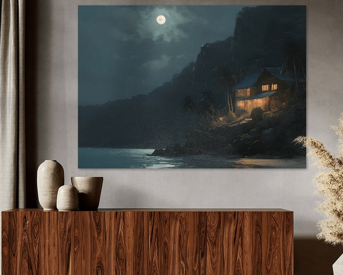 Beach at night - Timba Art