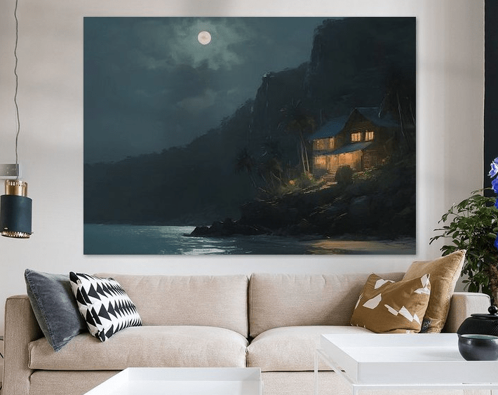 Beach at night - Timba Art