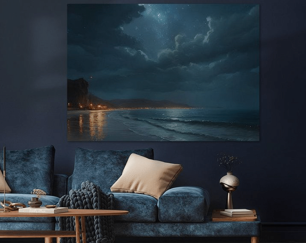 Beach at night II - Timba Art
