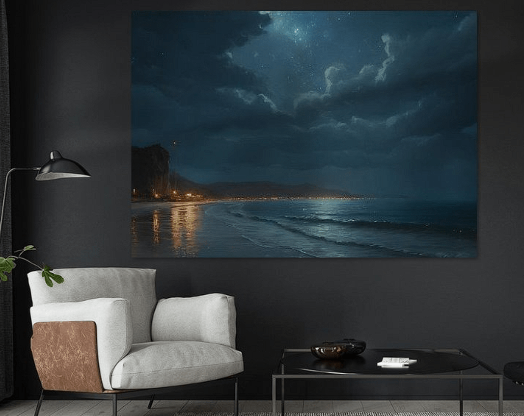 Beach at night II - Timba Art