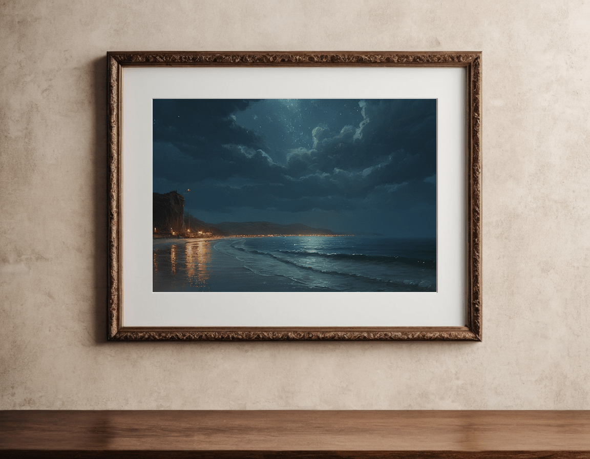 Beach at night II - Timba Art