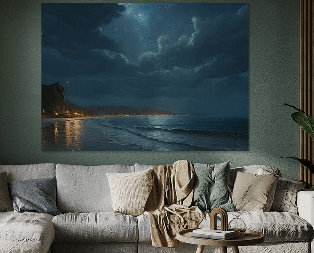 Beach at night II - Timba Art