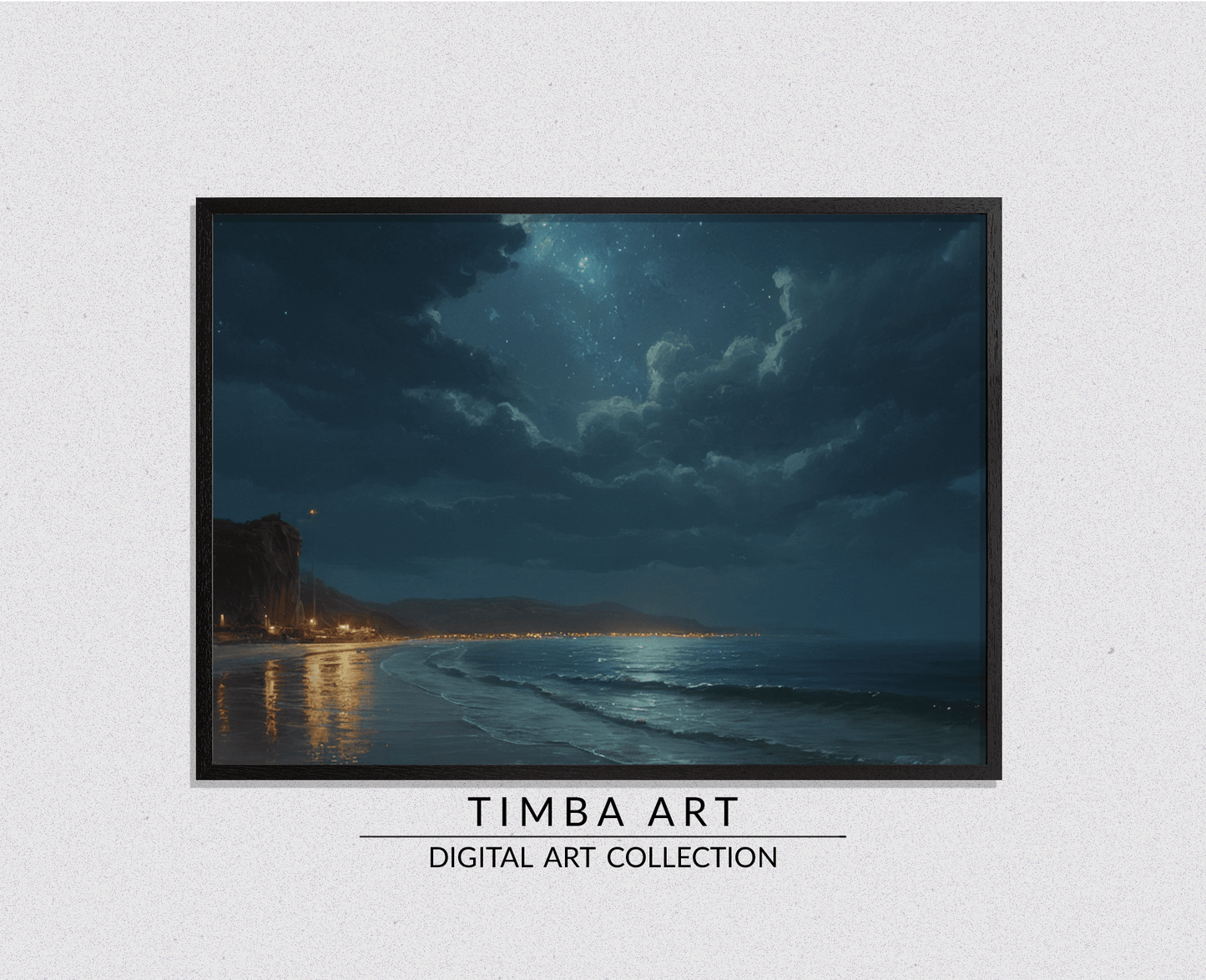 Beach at night II - Timba Art