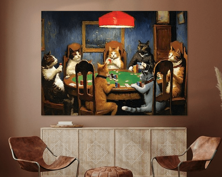 Cats Playing Poker - Timba Art