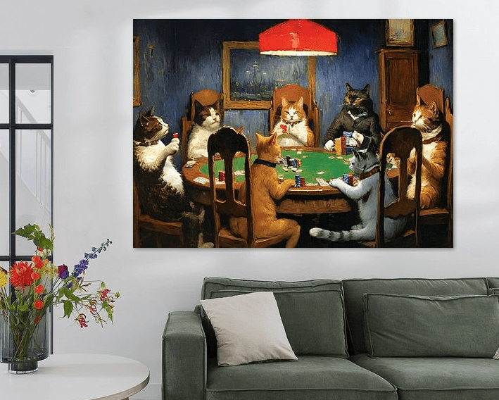 Cats Playing Poker - Timba Art