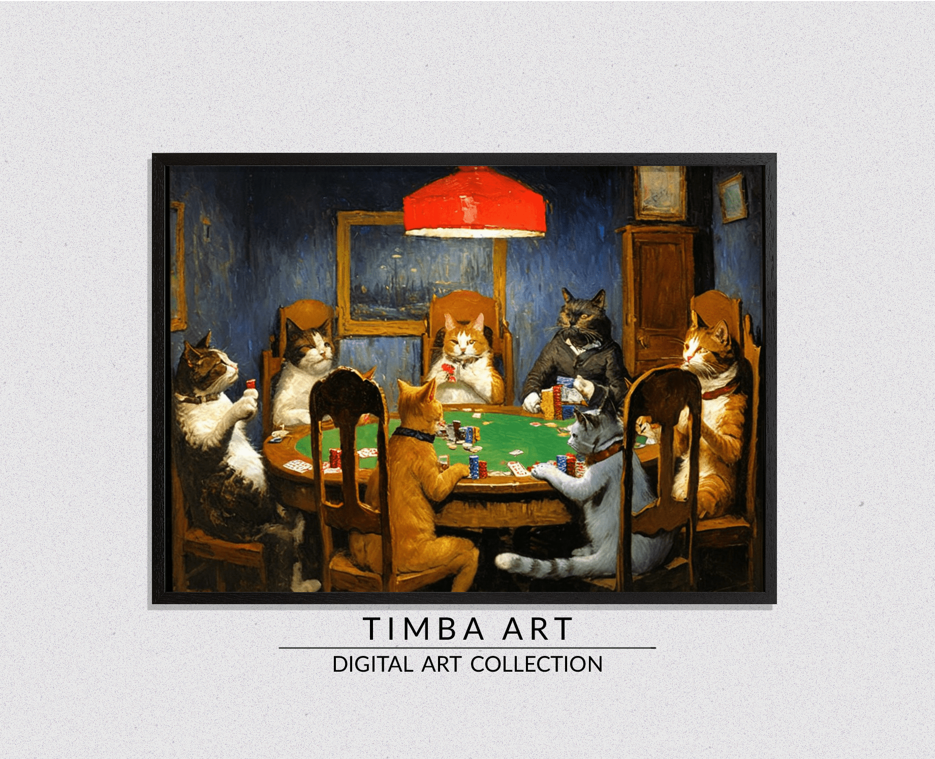 Cats Playing Poker - Timba Art