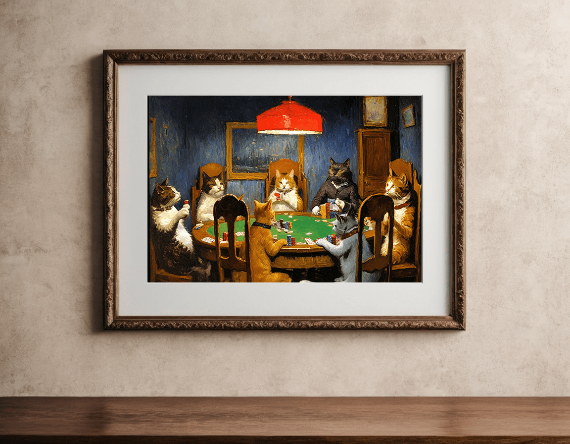Cats Playing Poker - Timba Art