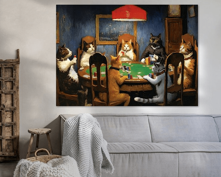 Cats Playing Poker - Timba Art