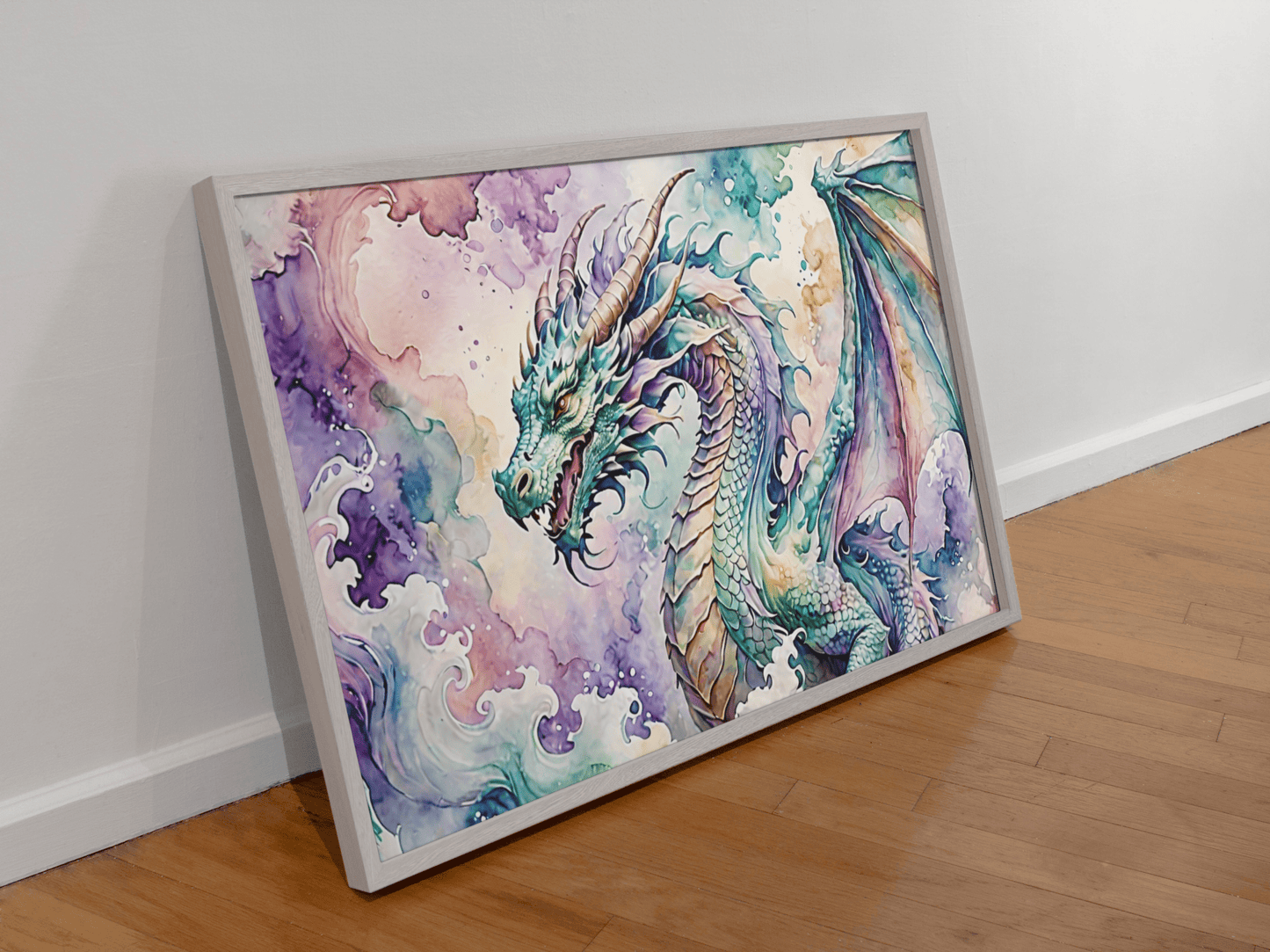 Watercolor Dragon I - Timba Art