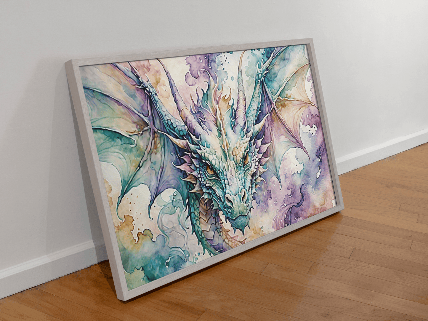 Watercolor Dragon II - Timba Art