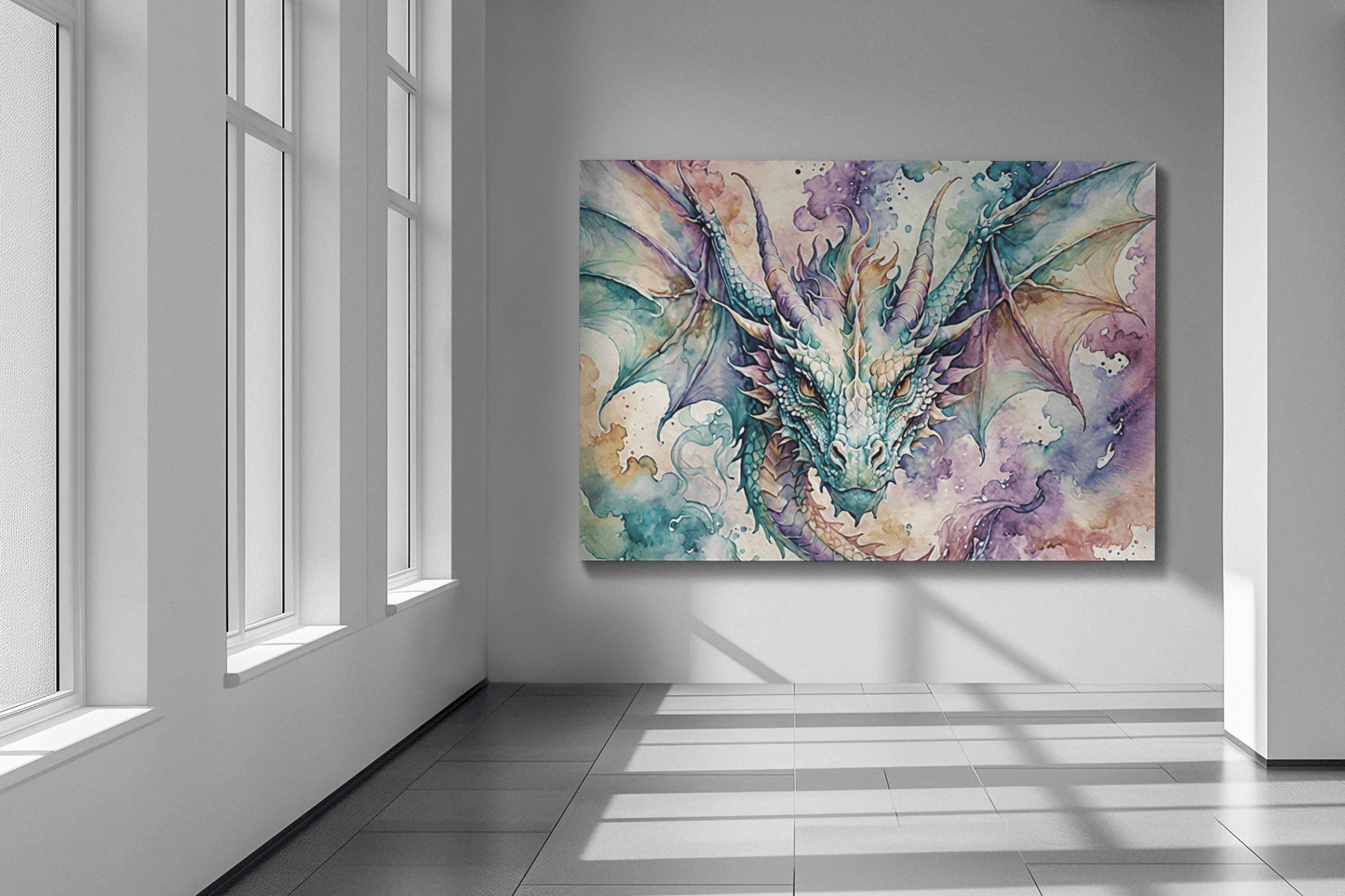 Watercolor Dragon II - Timba Art