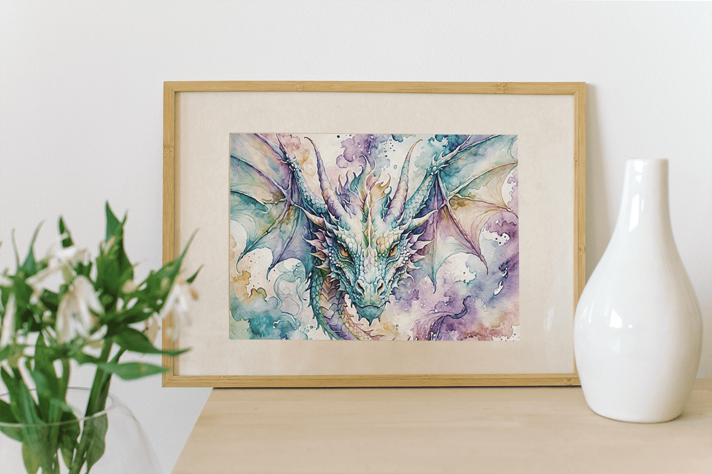 Watercolor Dragon II - Timba Art