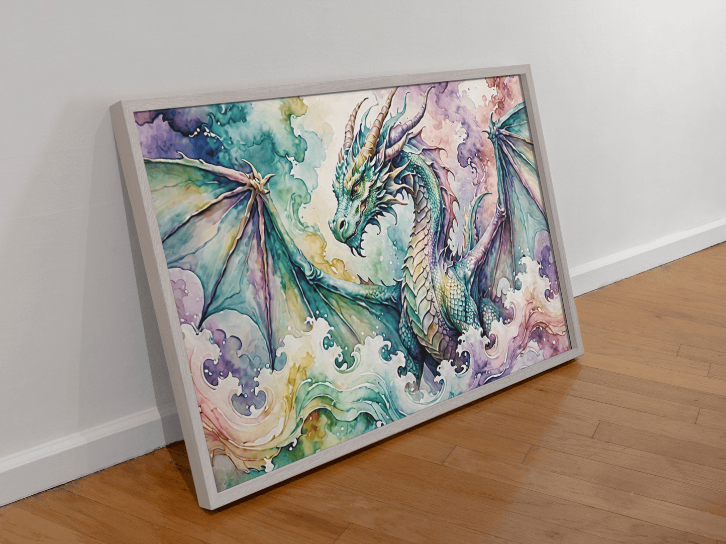 Watercolor Dragon IV - Timba Art