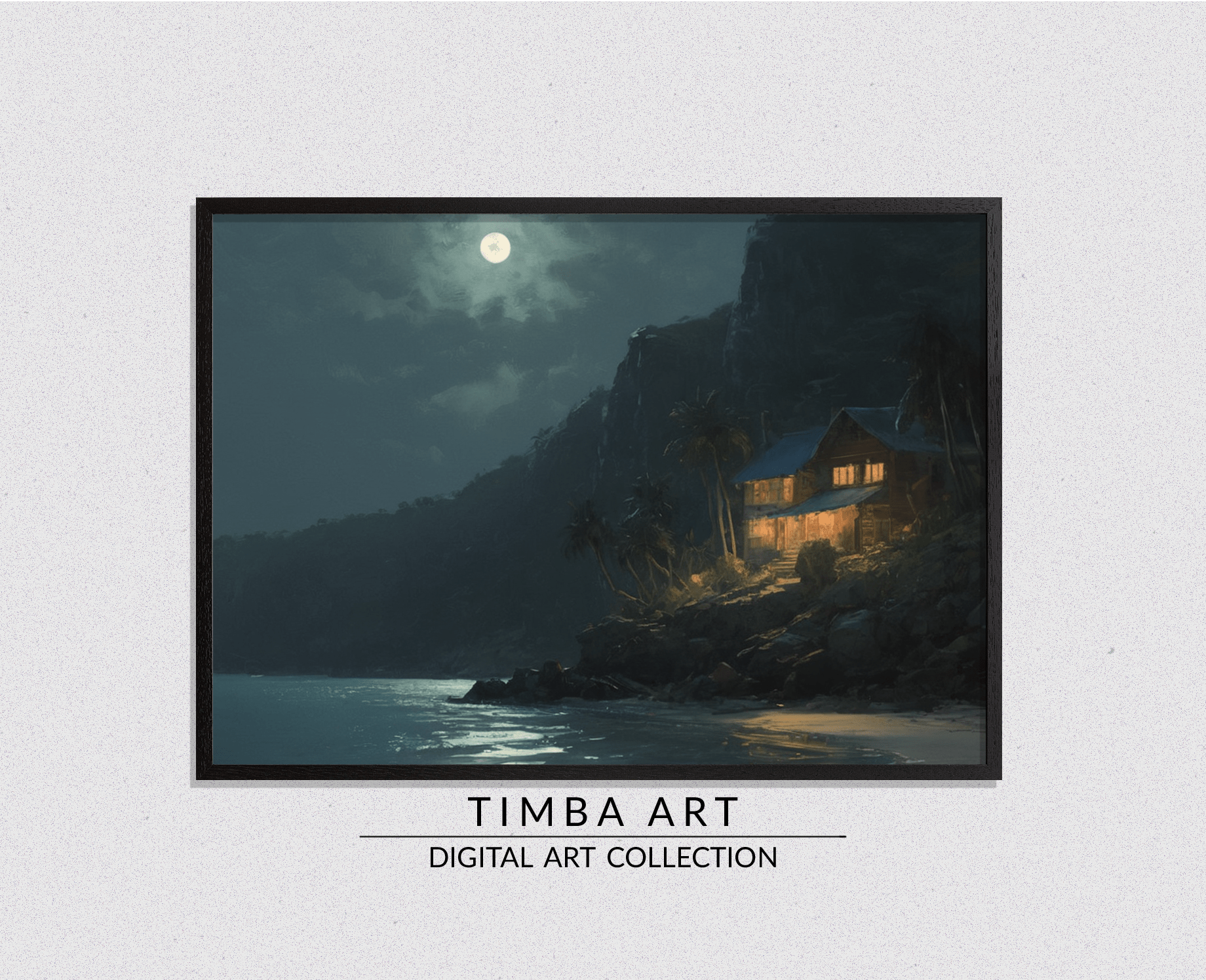 Beach at night - Timba Art
