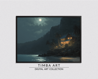 Beach at night - Timba Art
