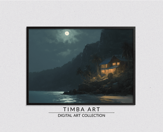 Beach at night - Timba Art