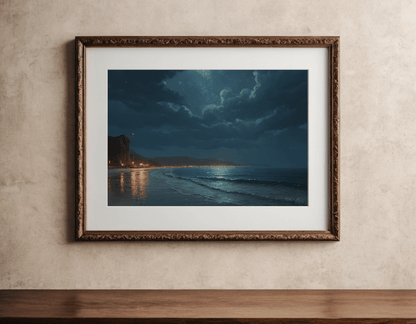 Beach at night II - Timba Art