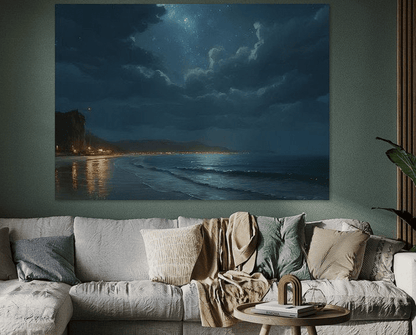 Beach at night II - Timba Art