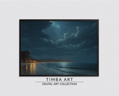 Beach at night II - Timba Art
