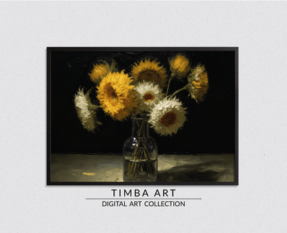 Sunflowers in a Vase - Timba Art