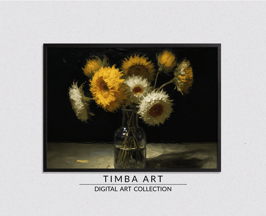 Sunflowers in a Vase - Timba Art