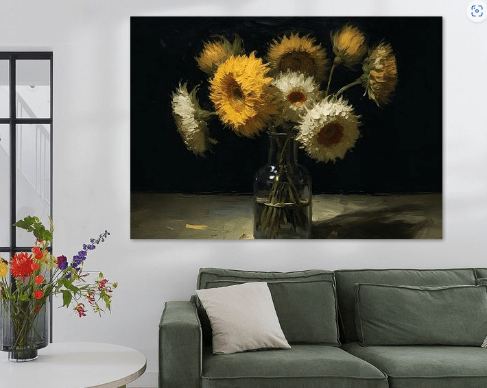Sunflowers in a Vase - Timba Art