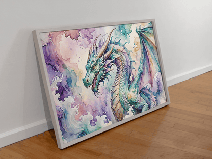 Watercolor Dragon I - Timba Art