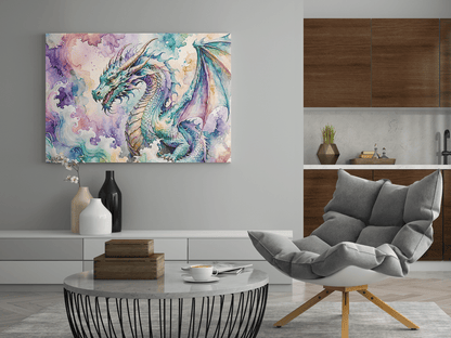 Watercolor Dragon I - Timba Art