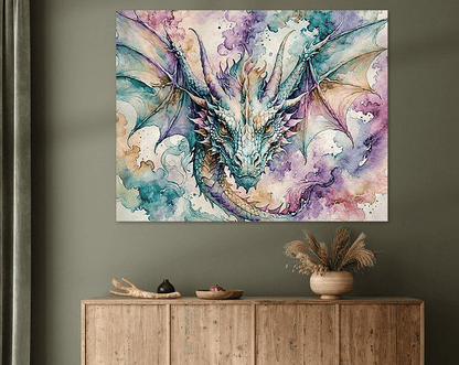 Watercolor Dragon II - Timba Art