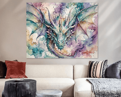 Watercolor Dragon II - Timba Art