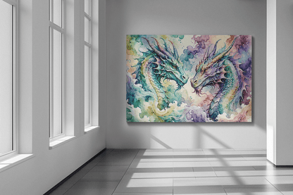 Watercolor Dragon III - Timba Art