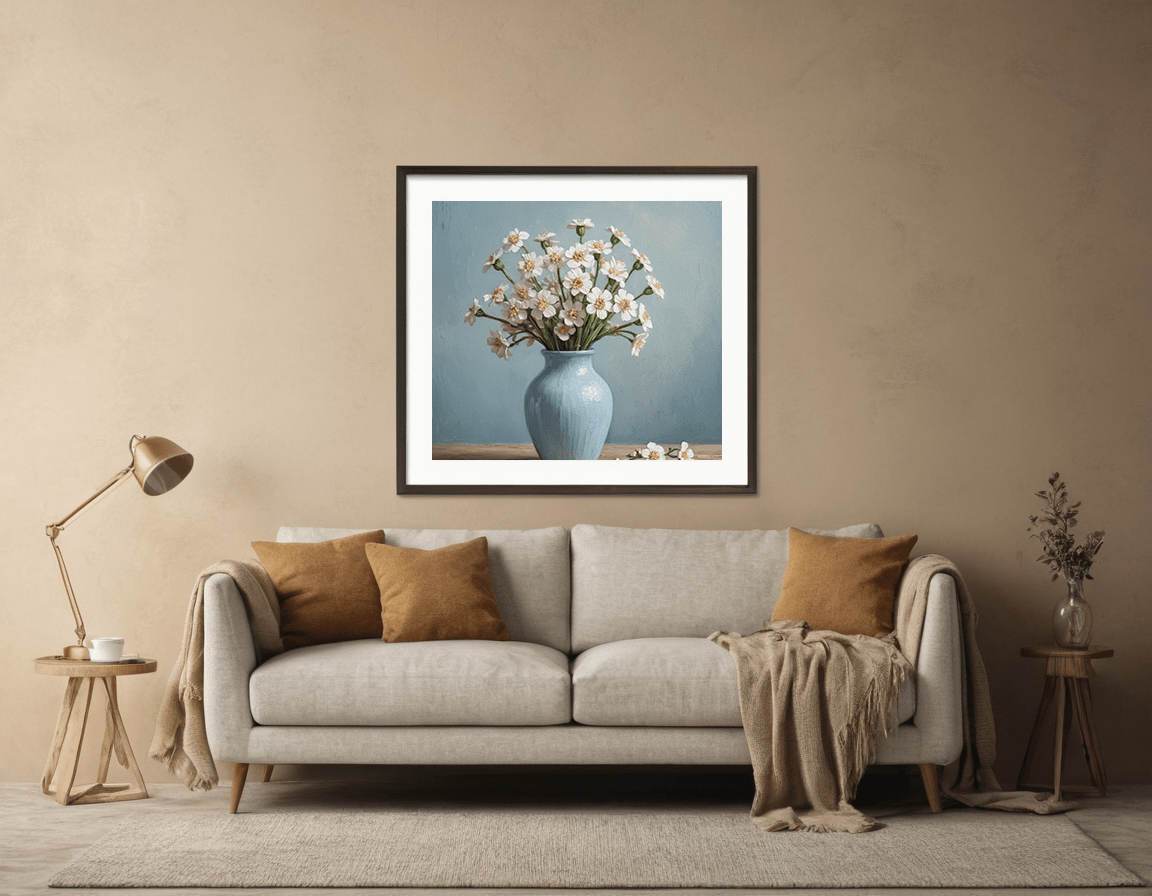 White Flowers - Timba Art
