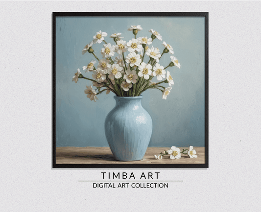 White Flowers - Timba Art