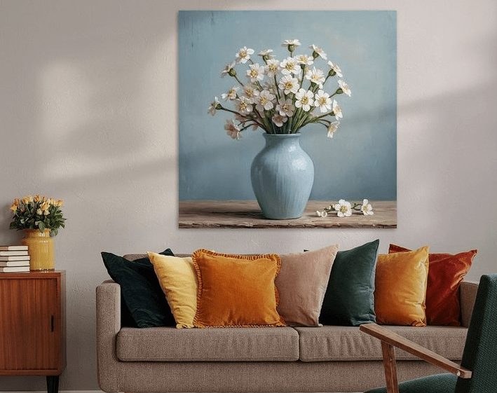 White Flowers - Timba Art